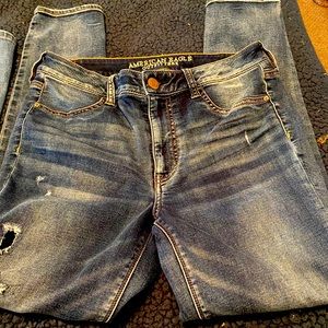 Ankle length distressed jeans from A&E